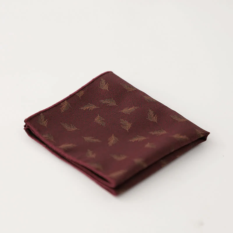Men's Artsy Floral Leave Pattern Pocket Square - Image 19