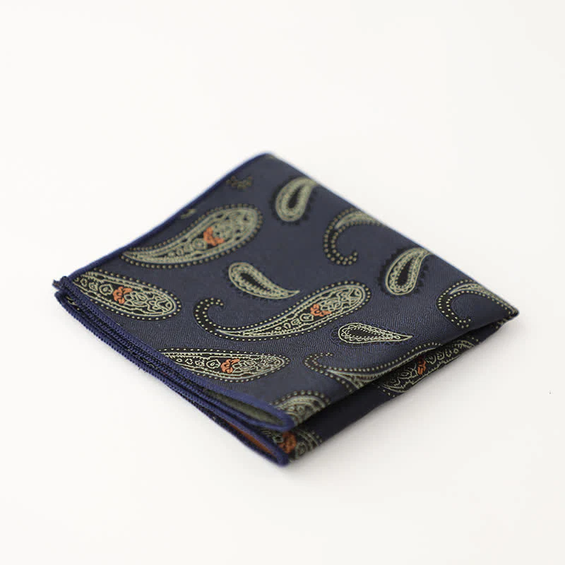 Men's Artsy Floral Leave Pattern Pocket Square - Image 21