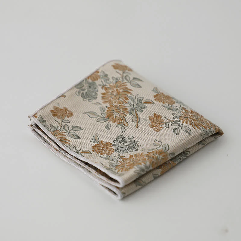 Men's Artsy Floral Leave Pattern Pocket Square - Image 3
