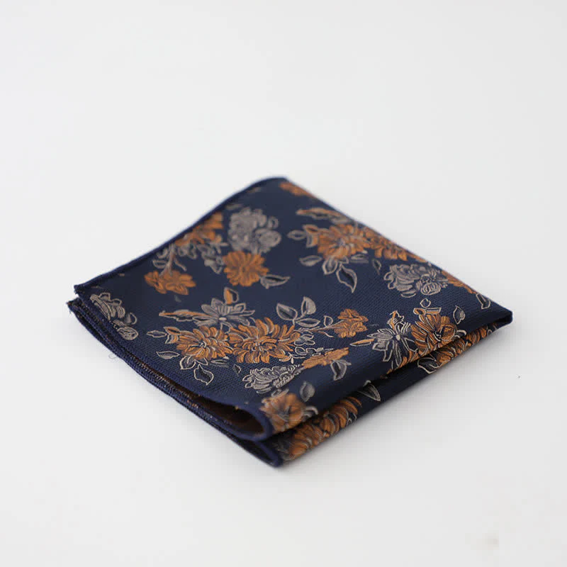 Men's Artsy Floral Leave Pattern Pocket Square - Image 6