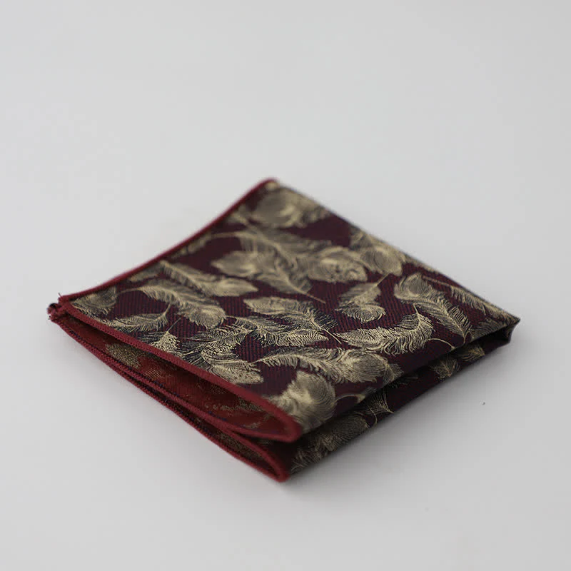 Men's Artsy Floral Leave Pattern Pocket Square - Image 8