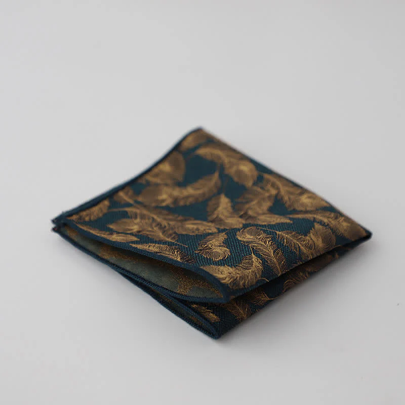 Men's Artsy Floral Leave Pattern Pocket Square - Image 9