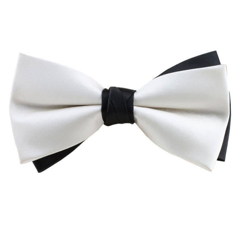 Men's Asymmetrical Two Tone Bow Tie - Image 10