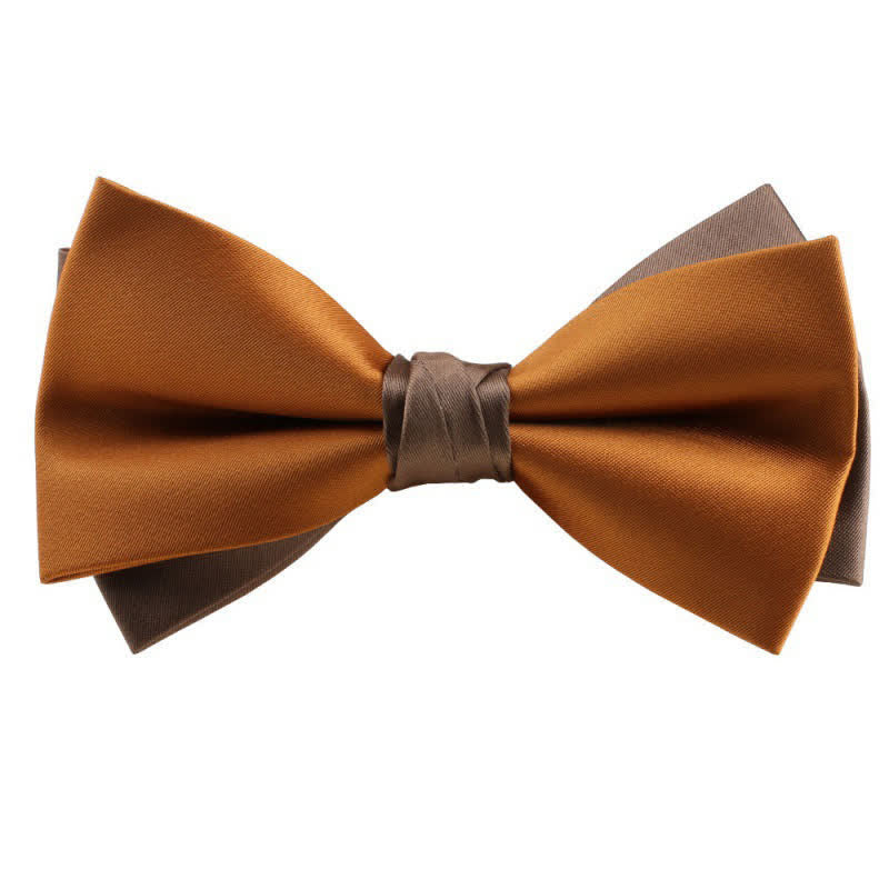 Men's Asymmetrical Two Tone Bow Tie - Image 13