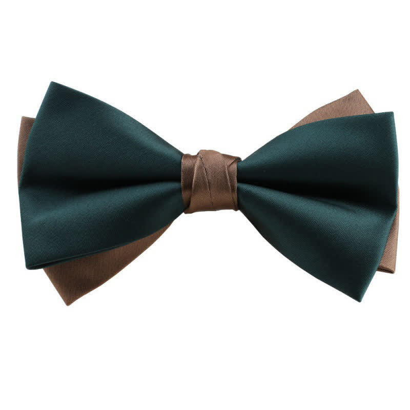 Men's Asymmetrical Two Tone Bow Tie - Image 14