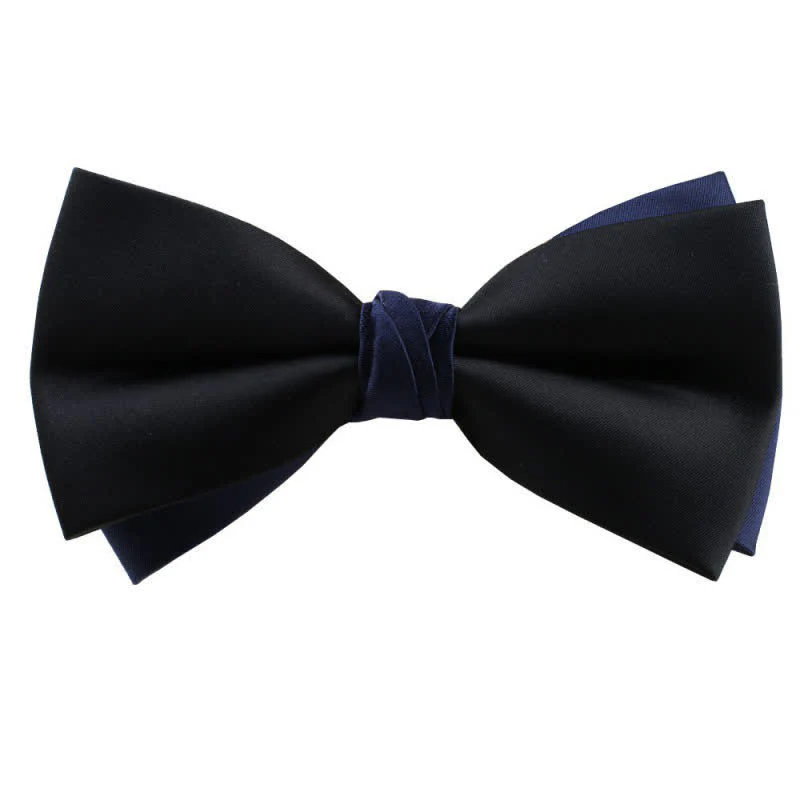 Men's Asymmetrical Two Tone Bow Tie - Image 17