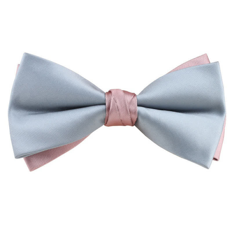Men's Asymmetrical Two Tone Bow Tie - Image 5