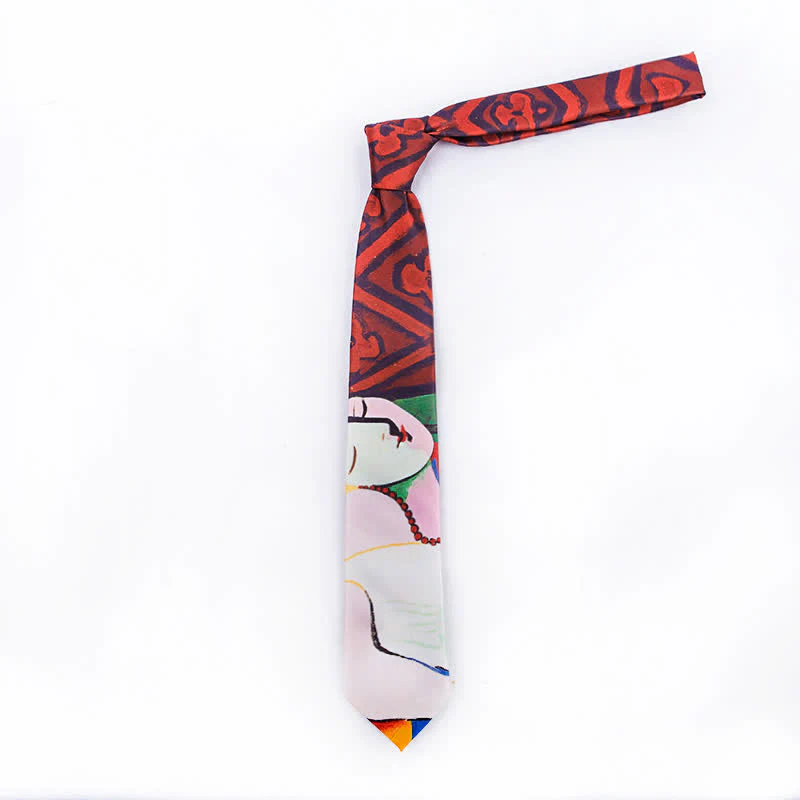 Men's Beautiful Scene Printed Elegant Gentleman Necktie - Image 6