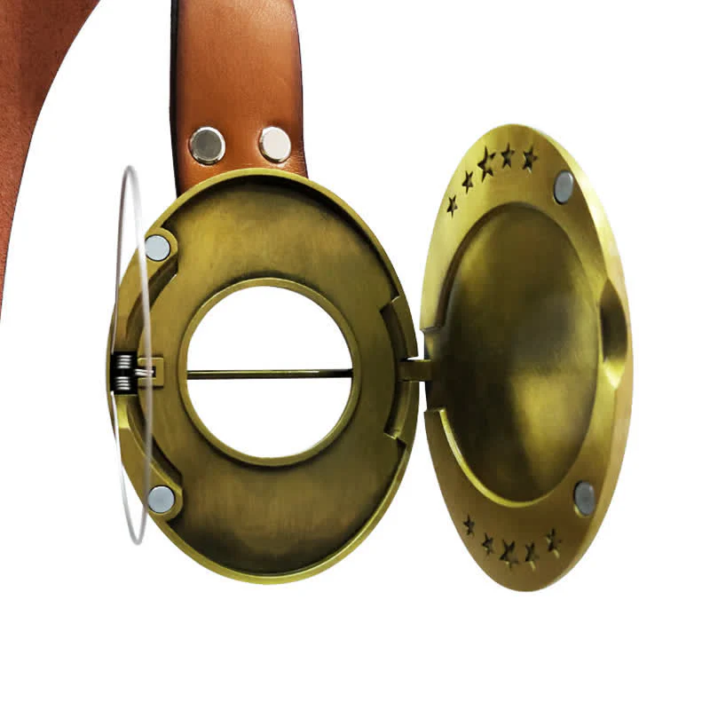 Men's DIY Bicycle Rider Creative Beer Holder Buckle Leather Belt - Image 4