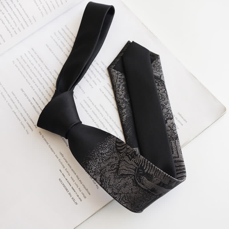 Men's Black Hammurabi's Code Necktie - Image 3