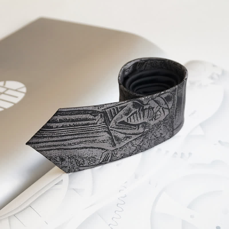 Men's Black Hammurabi's Code Necktie - Image 6