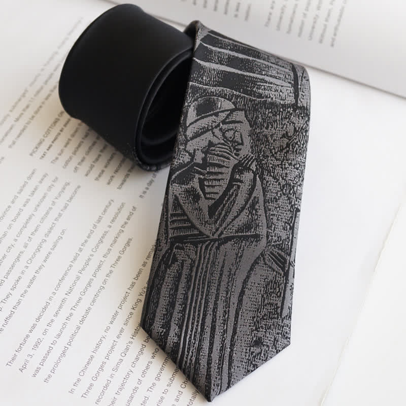 Men's Black Hammurabi's Code Necktie - Image 7