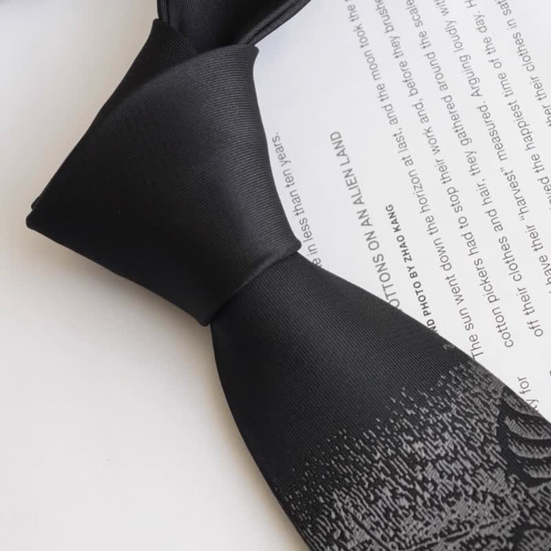 Men's Black Hammurabi's Code Necktie - Image 8