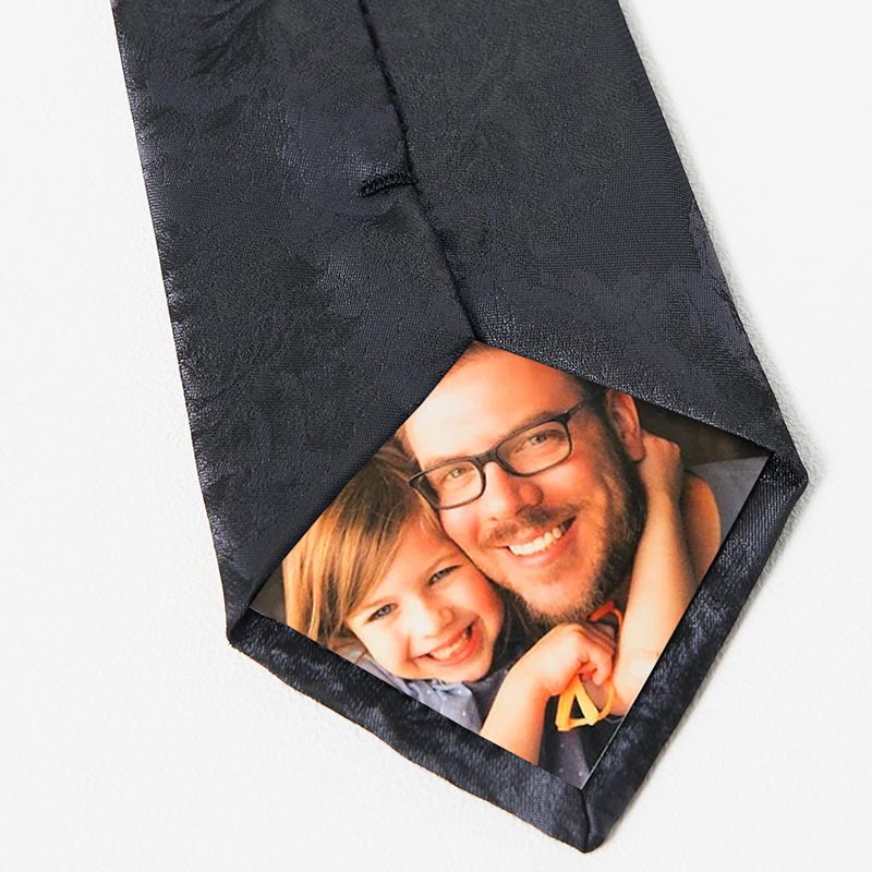 Men's Black Peony Classic Flower Business Necktie Pocket Square - Image 6
