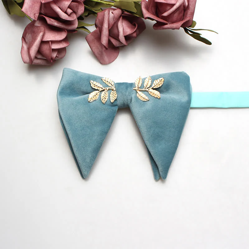 Men's Charming Velvet Oversized Pointed Bow Tie - Image 11
