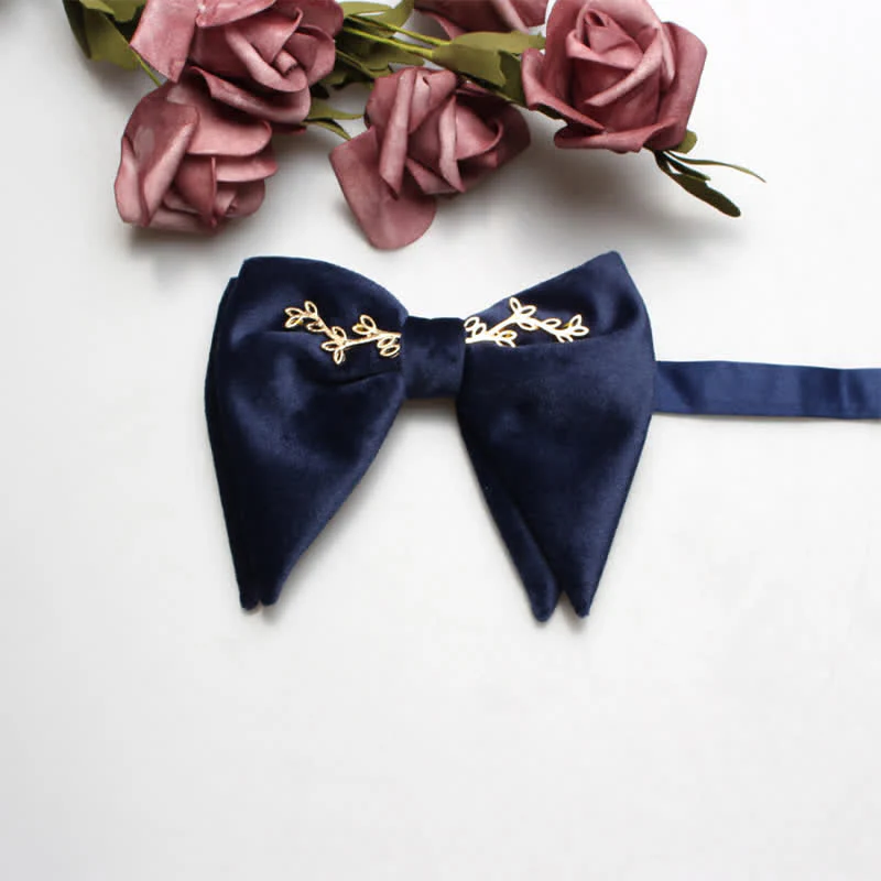 Men's Charming Velvet Oversized Pointed Bow Tie - Image 14