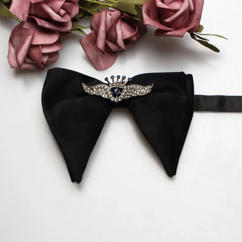 Men's Charming Velvet Oversized Pointed Bow Tie - Image 4