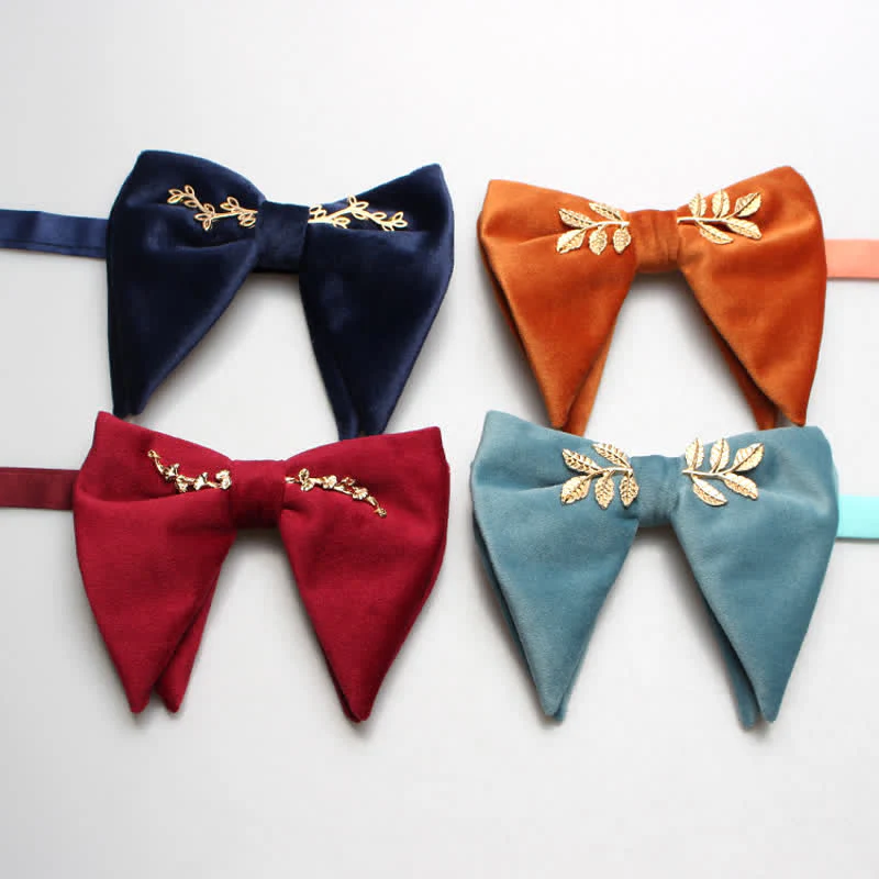 Men's Charming Velvet Oversized Pointed Bow Tie - Image 9