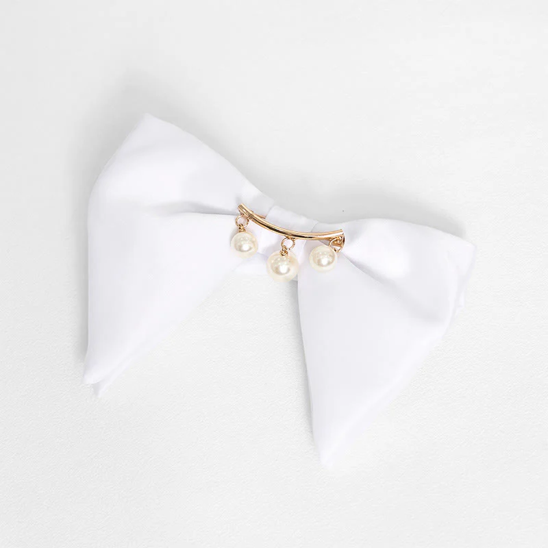 Men's Black White Oversized Pointed Bow Tie - Image 5