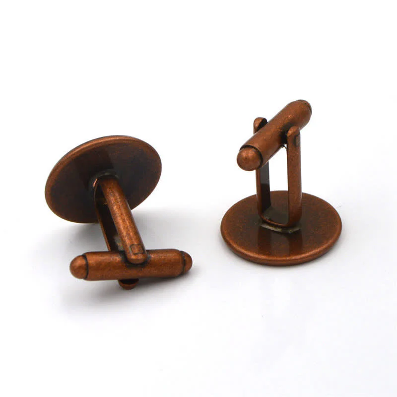 Men's Black & White Yin Yang Glass Dome Cufflinks - Image 11