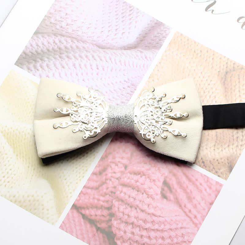 Men's Bling Mosaic Sunburst Velvet Bow Tie - Image 4