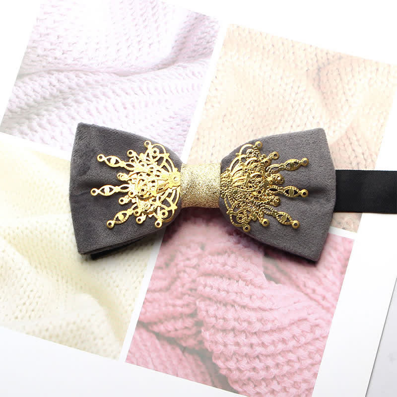 Men's Bling Mosaic Sunburst Velvet Bow Tie - Image 9