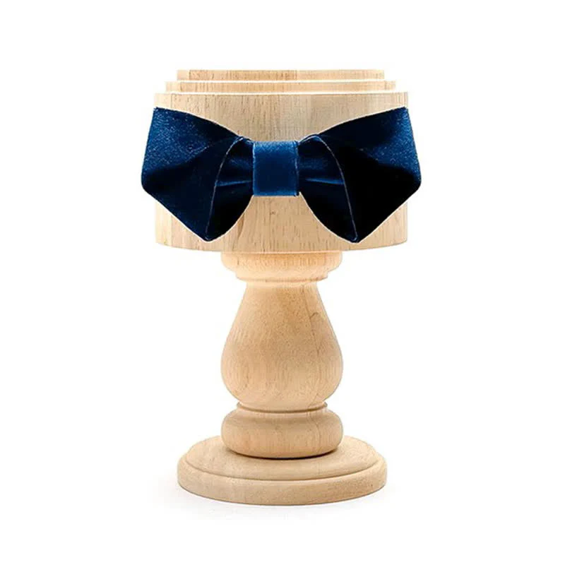 Men's Blue Series Solid Color Velvet Bow Tie - Image 2