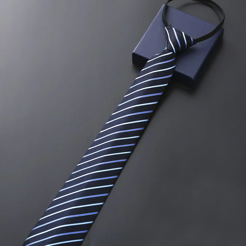 Men's Blue Series Zipper Tie Business Necktie - Image 3