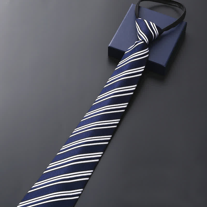 Men's Blue Series Zipper Tie Business Necktie - Image 6