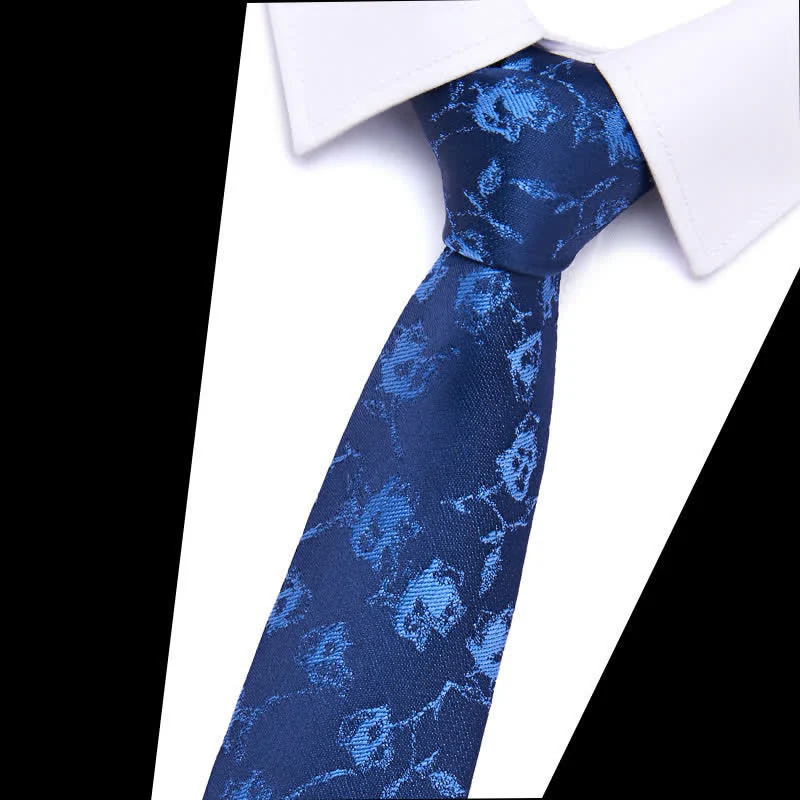 Men's Botanical Leaves Floral Necktie - Image 2