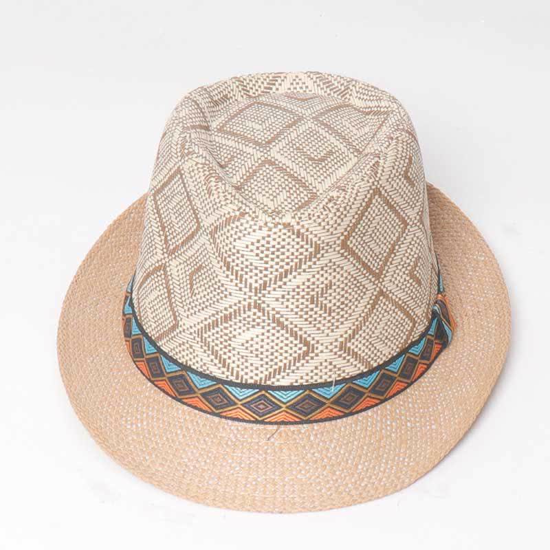 Men's Braided Streetwear Ethnic Style Summer Fedora Hat - Image 4
