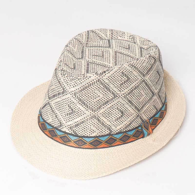 Men's Braided Streetwear Ethnic Style Summer Fedora Hat - Image 7