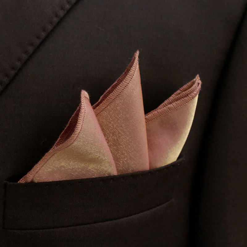 Men's Bright Double-Layered Solid Color Bow Tie - Image 31
