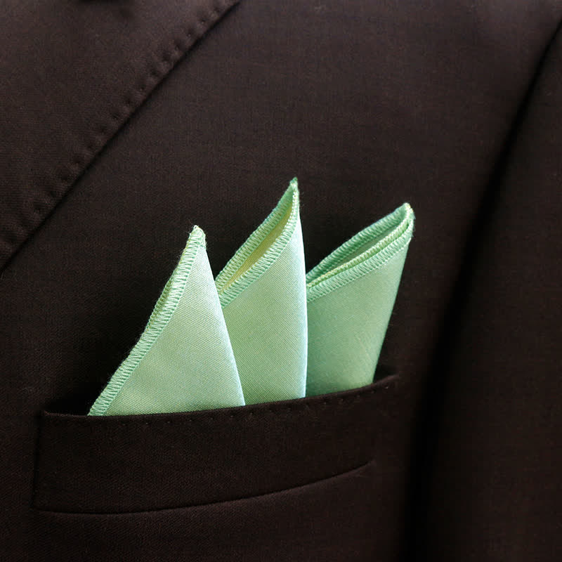 Men's Bright Double-Layered Solid Color Bow Tie - Image 32