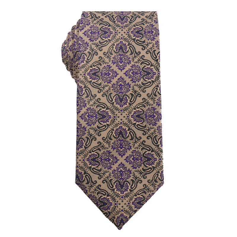 Men's British Khaki Champagne Series Necktie - Image 9