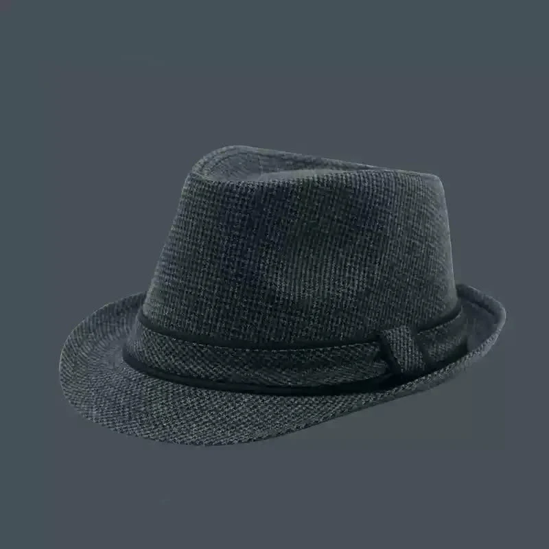 Men's British Plaid Houndstooth Pattern Summer Fedora Hat - Image 8