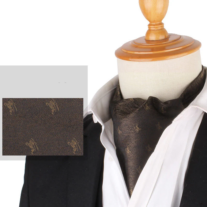 Men's British Retro Elegant Printed Cravat For Suit Shirt - Image 11