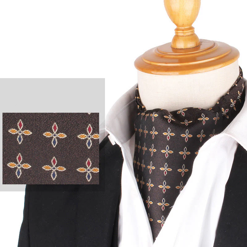 Men's British Retro Elegant Printed Cravat For Suit Shirt - Image 12