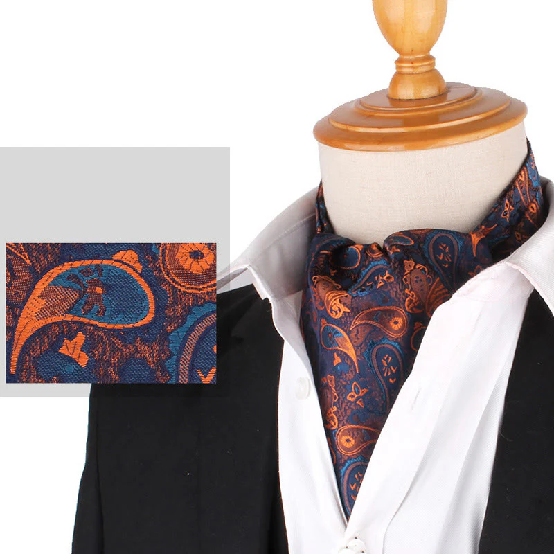 Men's British Retro Elegant Printed Cravat For Suit Shirt - Image 13