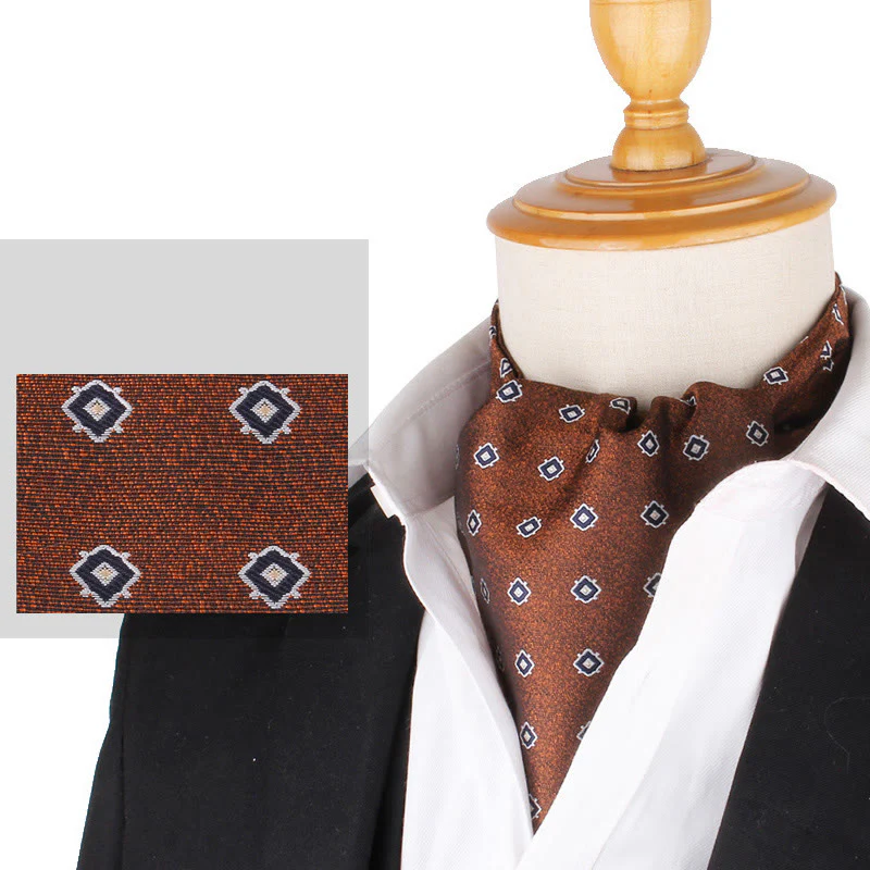Men's British Retro Elegant Printed Cravat For Suit Shirt - Image 14