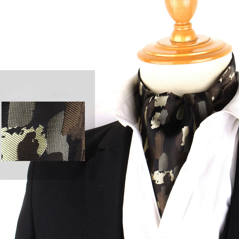 Men's British Retro Elegant Printed Cravat For Suit Shirt - Image 16