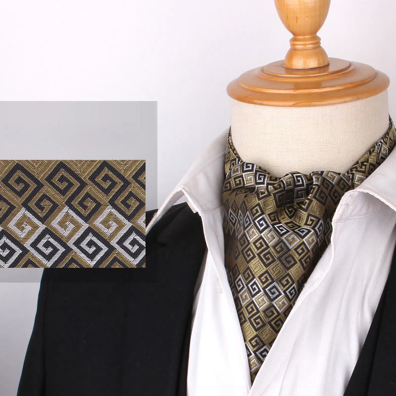 Men's British Retro Elegant Printed Cravat For Suit Shirt - Image 18