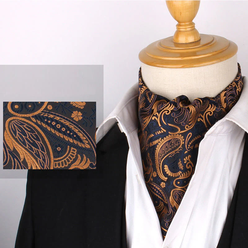 Men's British Retro Elegant Printed Cravat For Suit Shirt - Image 20