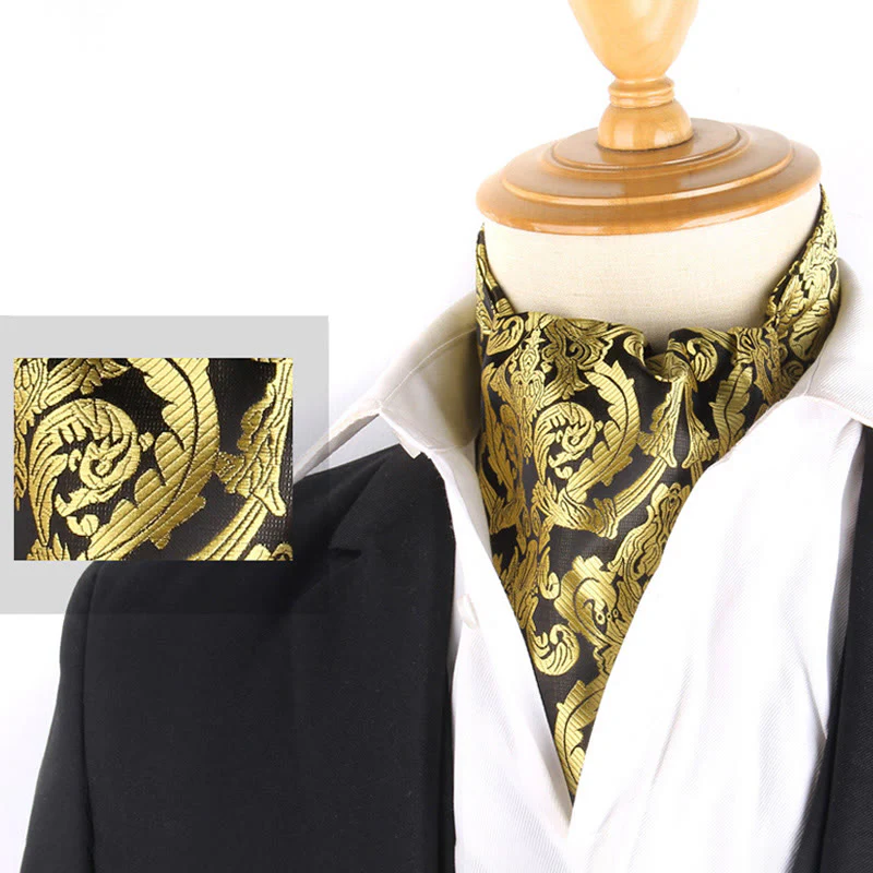 Men's British Retro Elegant Printed Cravat For Suit Shirt - Image 21