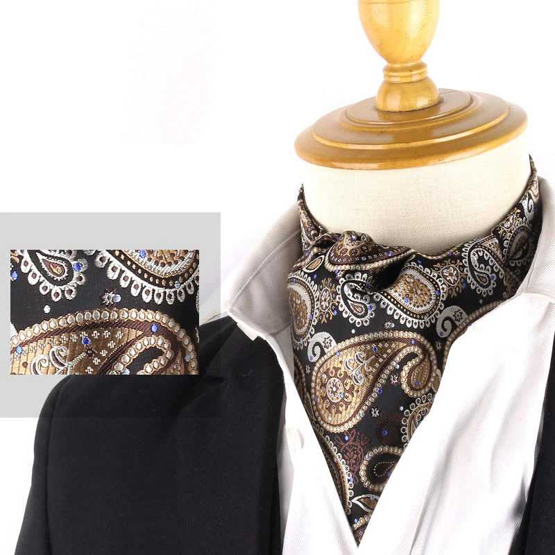 Men's British Retro Elegant Printed Cravat For Suit Shirt - Image 22