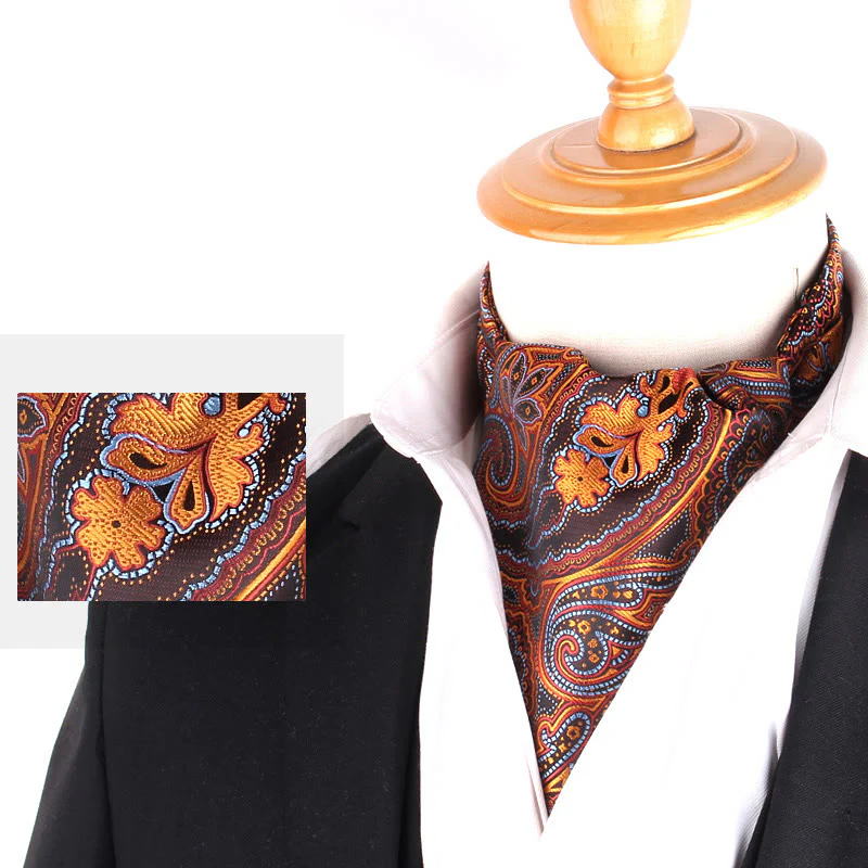 Men's British Retro Elegant Printed Cravat For Suit Shirt - Image 23
