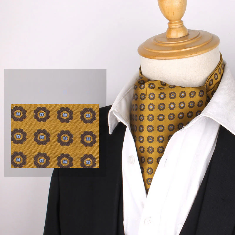 Men's British Retro Elegant Printed Cravat For Suit Shirt - Image 6