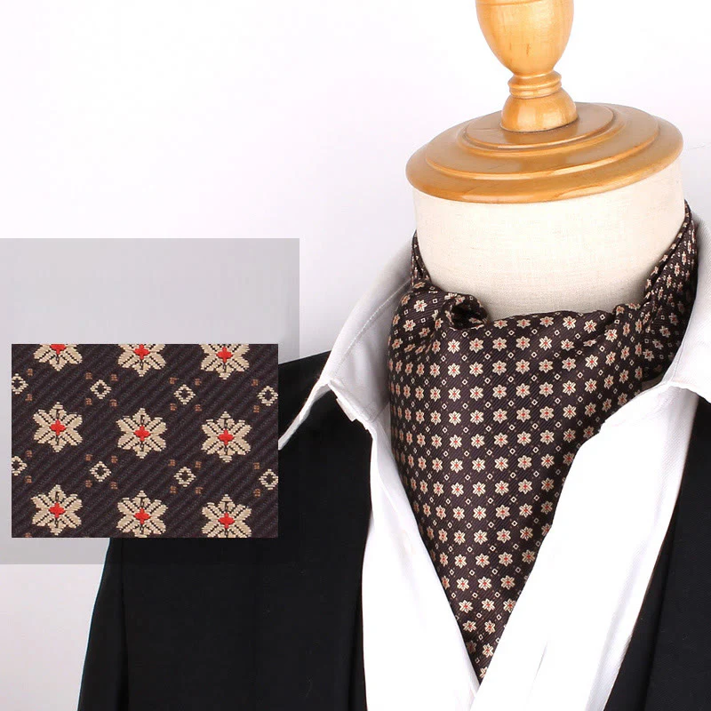 Men's British Retro Elegant Printed Cravat For Suit Shirt - Image 7