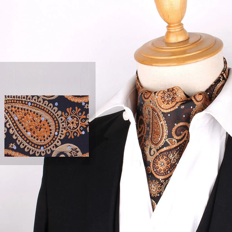 Men's British Retro Elegant Printed Cravat For Suit Shirt - Image 9