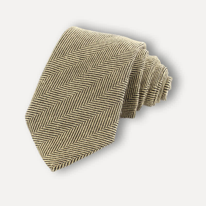 Men's British Soft Wool-like Striped Necktie - Image 3